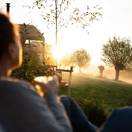 Luxe Wikkelhouse Met Hottub 'dompel' 캠프장 Hoogwoud